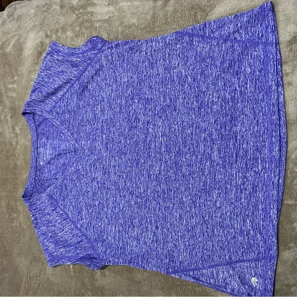 Women Sport Tee Extra Large XL Rapidry Tee Yoga Top Marled Purple T-Shirt - Picture 12 of 14